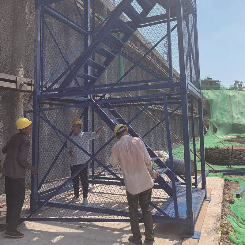 厂家供应 建筑路桥施工安全梯笼 厢式梯笼 桥梁基坑安全爬梯 梯笼