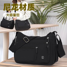 新款女士单肩斜挎包大容量韩版休闲尼龙布多隔层耐刮划跨境批发