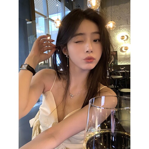 Bow water drop tassel earrings S925 silver needle micro inlaid zircon temperament women's popular style unique earrings earrings