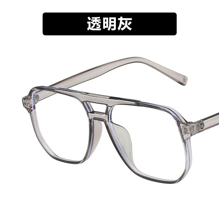 Gafas de sol vintage de doble puente, estilo transfronterizo, modernas y sencillas, con montura grande y lentes de estilo oceánico.
