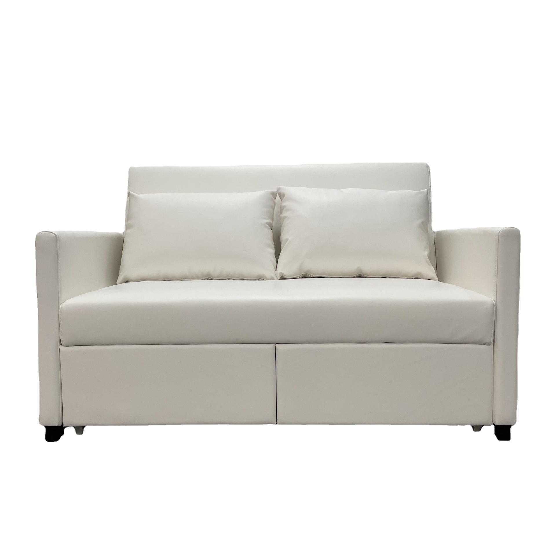 Sofá cama de cuero multifuncional, moderno y simple sofá de estilo de viento en la sala de estar.