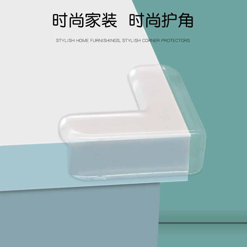 Protectores de Esquinas Transparentes de PVC en Forma de L para Mesas y Muebles