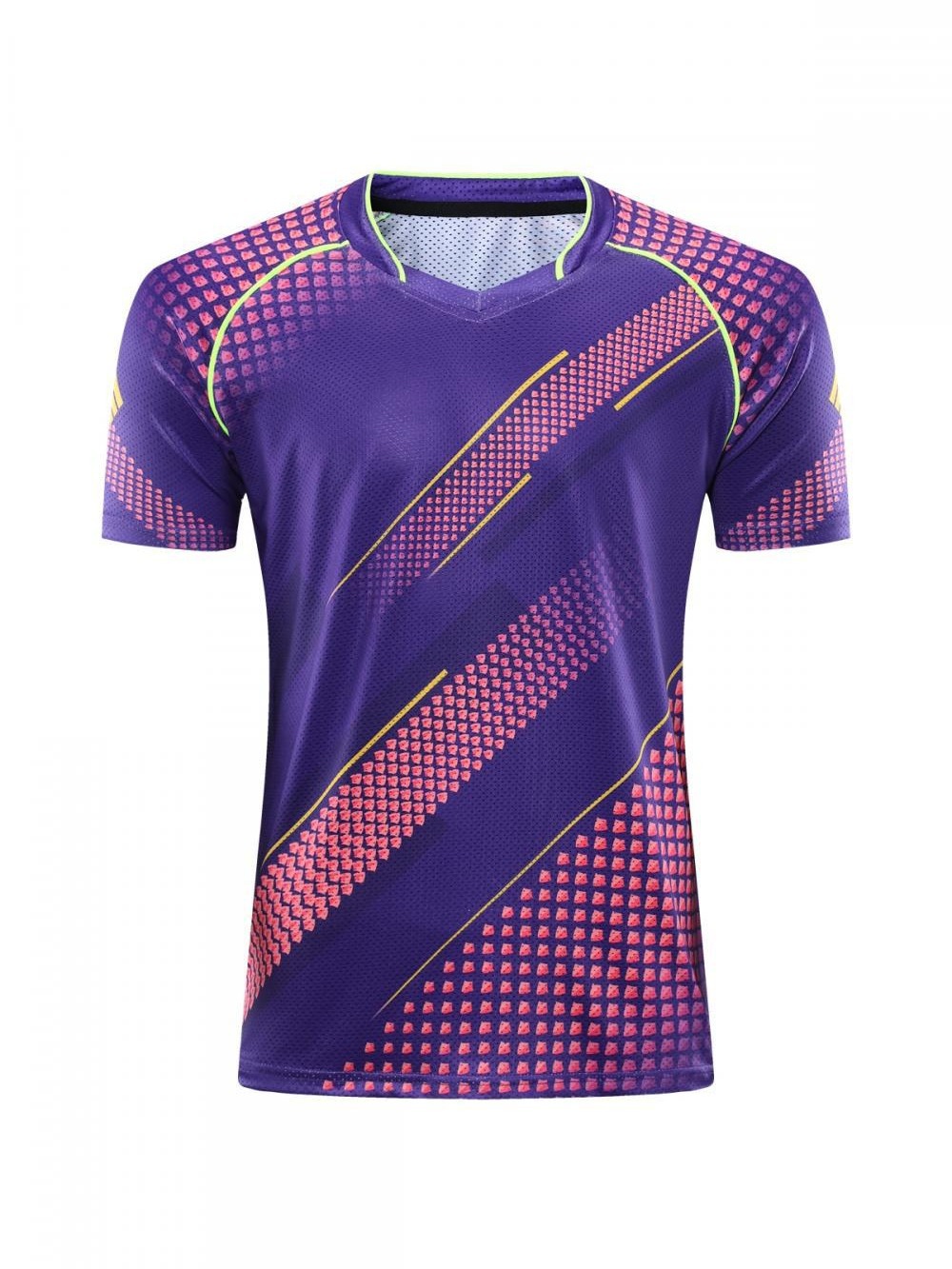 Trajes deportivos para hombres y mujeres de verano secado rápido hielo camiseta de manga corta ping-pong pluma ropa de la mañana para correr 248 + 348 hombres y mujeres