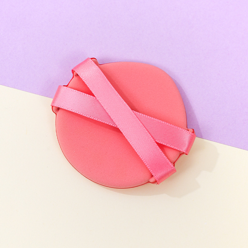 Personalizada doble cinta polvo no comer polvo q bala seca y húmeda doble uso marshmallow triangular esponja impresión logotipo forma