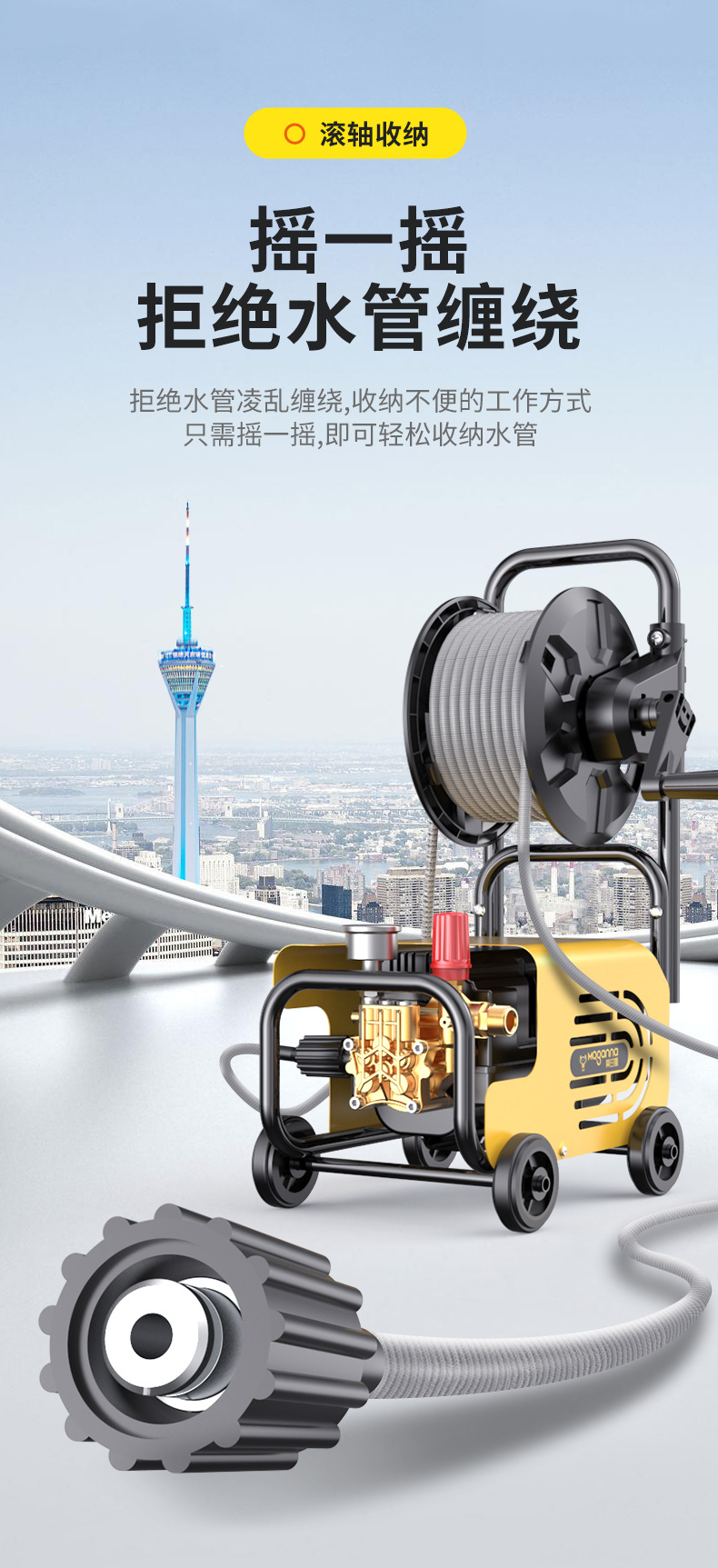 Car Washing Machine Artifact High-pressure Water Gun High-power 220v Household Portable Floor Scrubbing Powerful Cleaning Machine Water Pump