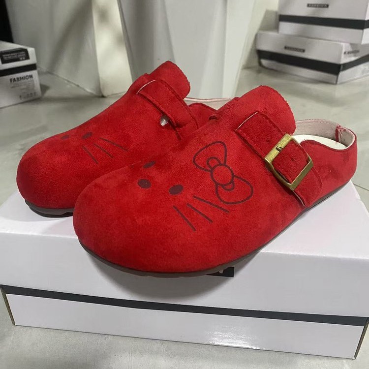 Modas pequeñas lindas zapatillas de dibujos animados de media cabeza zapatillas de mujer primavera y verano 2026 nuevas zapatillas de Bocken perezosas image 4