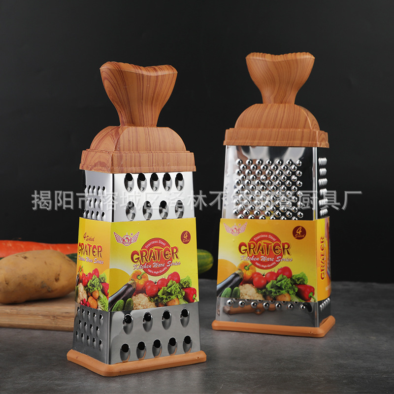 acero inoxidable cuatro cara raspador de alambre
función melón, fruta y verdura cortador de queso planador