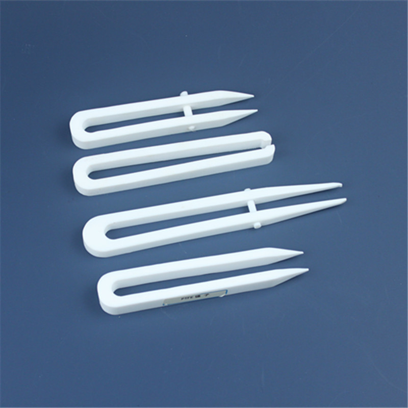 聚四氟乙烯镊子/夹取金属颗粒高纯PTFE镊子200mm耐酸碱镊子