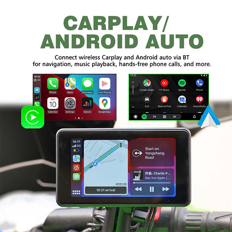 New cross-border 7-inch motorcycle driving recorder front 2K dual-recording wireless carplay portable smart screen
