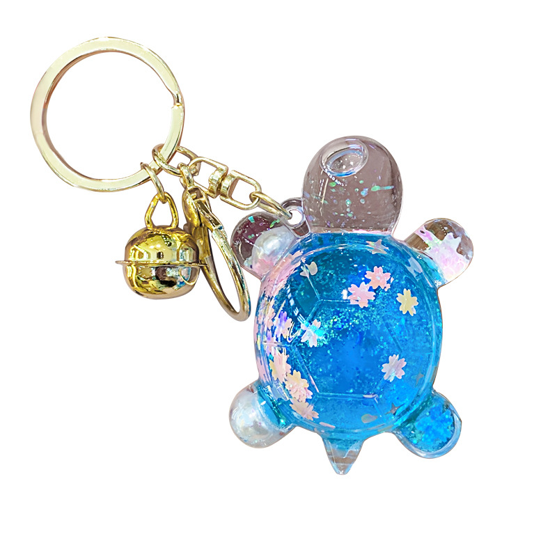 Explosiones creativas de sonido de vibración en aceite nocturna tortuga llavero bolsos colgantes caja ciega muñeca máquina llavero colgantes regalo