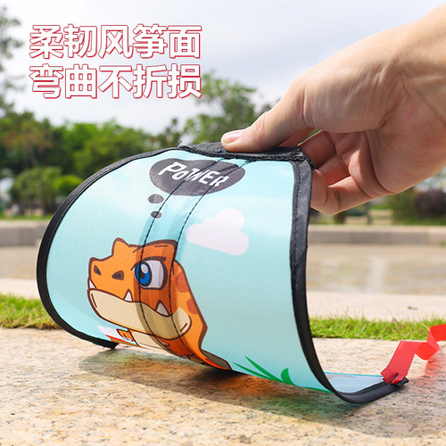 Children's outdoor park easy-to-fly ejection small kite hand-held rubber band elastic flying kite portable parent-child interactive toy