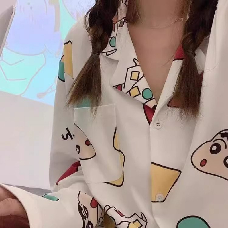 순면 - 크레용신짱 [남녀동일스타일] 긴팔+바지