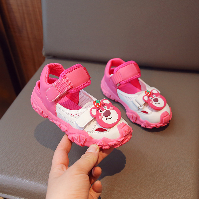 Sandalias deportivas para niños 2024 verano nuevas sandalias para niñas sandalias de dibujos animados Baotou zapatos de playa de conejo lindo