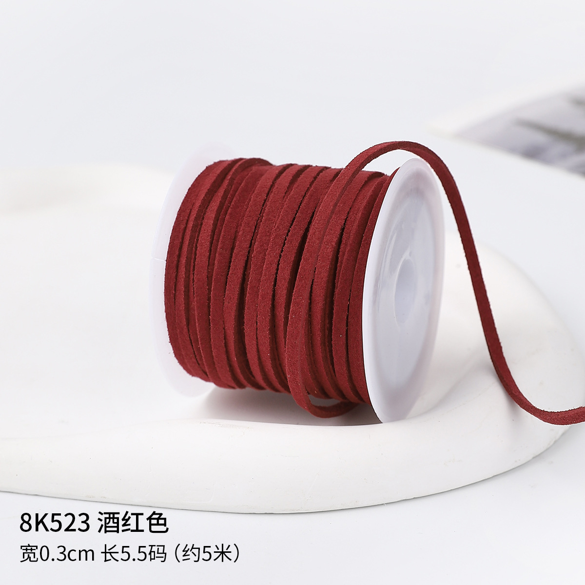 0.3cm cuerda de piel de ciervo gran rollo de cuerdas de lona de seda cinta de regalo caja de regalo embalaje de cinta de colores hecha a mano cuerda de tracción