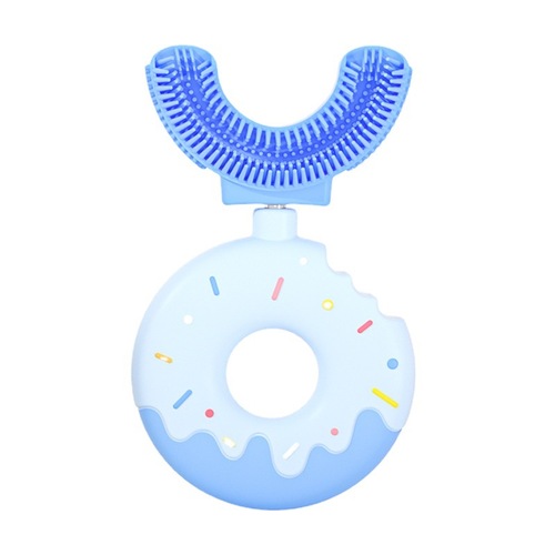 Children's U-shaped silicone manual toothbrush baby 2-14 years old oral soft-bristled donut toothbrush head manufacturer wholesale