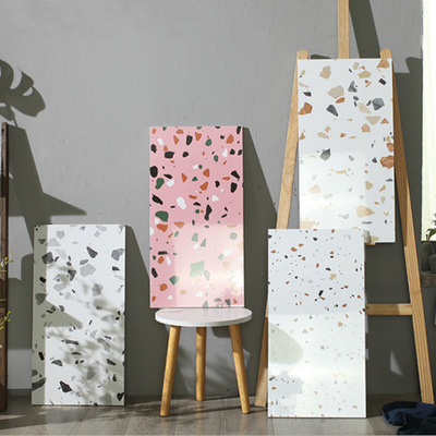 亮光彩色水磨石300x600瓷砖 卫生间厨房餐厅墙砖防滑地砖小花砖