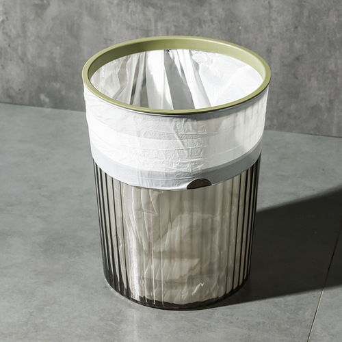 Trash can for home living room light luxury high-end transparent simple large bedroom creative toilet bathroom lidless paper basket