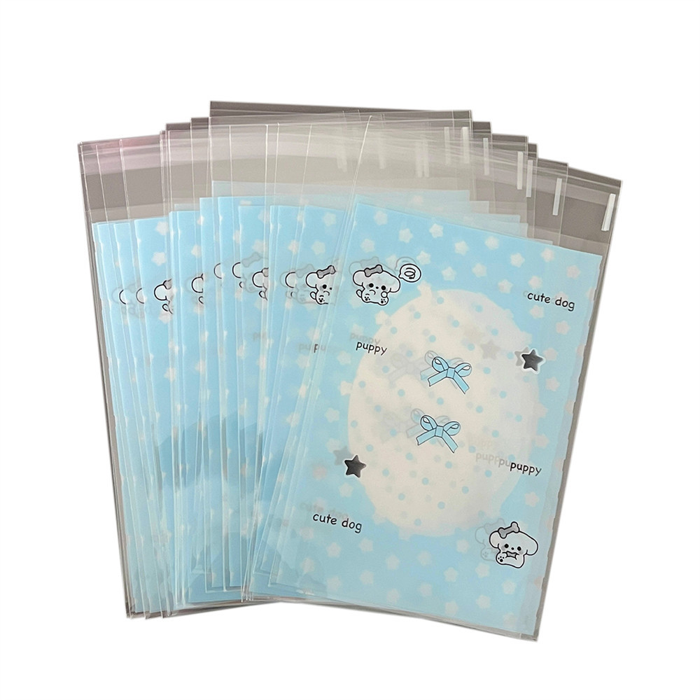 Nuevo color rosa azul linda bolsa ziplock niña bolsa de embalaje Idol pequeña tarjeta bolsa de almacenamiento bolsa de embalaje de dulces al por mayor