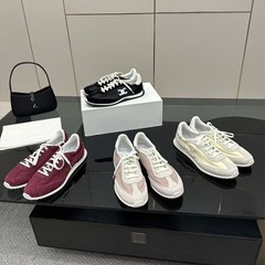 25 夏軽量ソフトソールスポーツカジュアルシューズ女性のラウンドトゥ通気性レトロスニーカーファッショナブルで多用途な道徳訓練フォレスト・ガンプシューズ