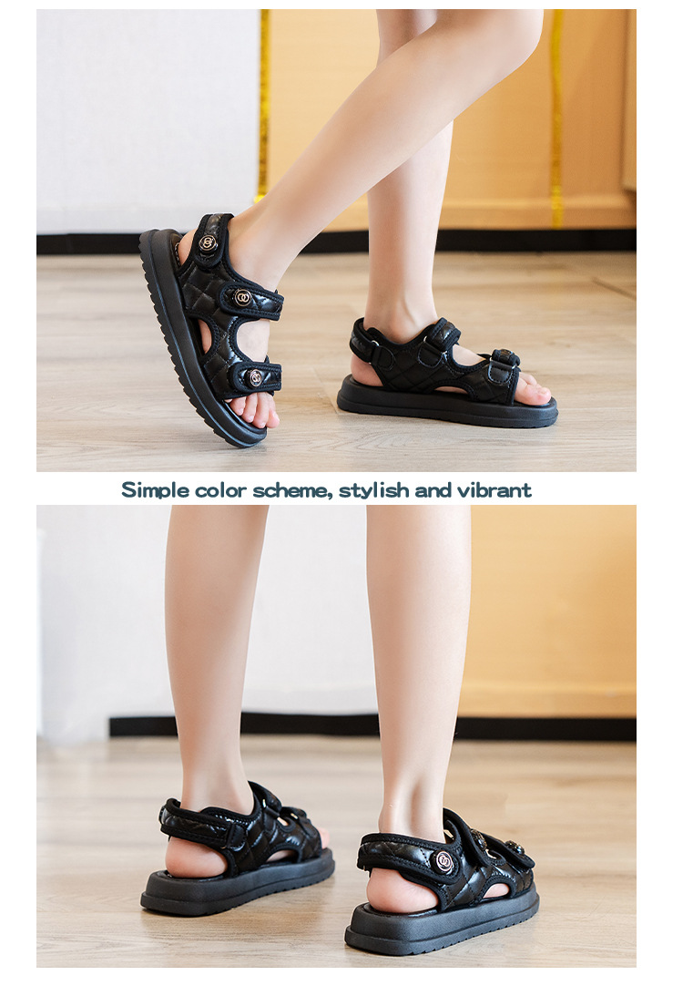 Sandali, grandi scarpe da principessa, nuove scarpe da spiaggia sportive con suola morbida e profumate per bambini e ragazze dell'estate 2024_voghion.com