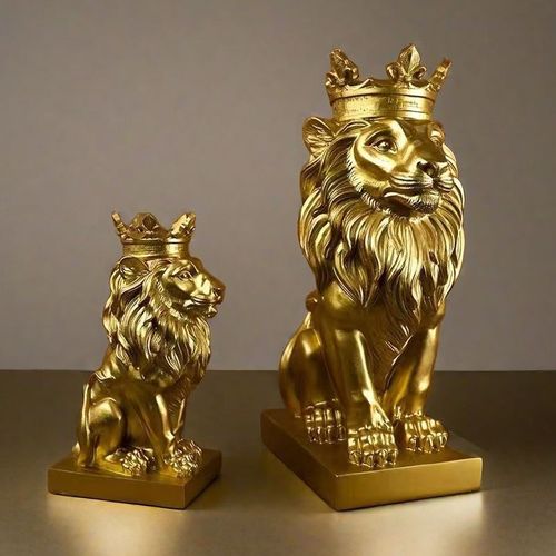 Wholesale Nordic style crown lion creative home hotel decorations entrance soft decoration desktop living room decorations