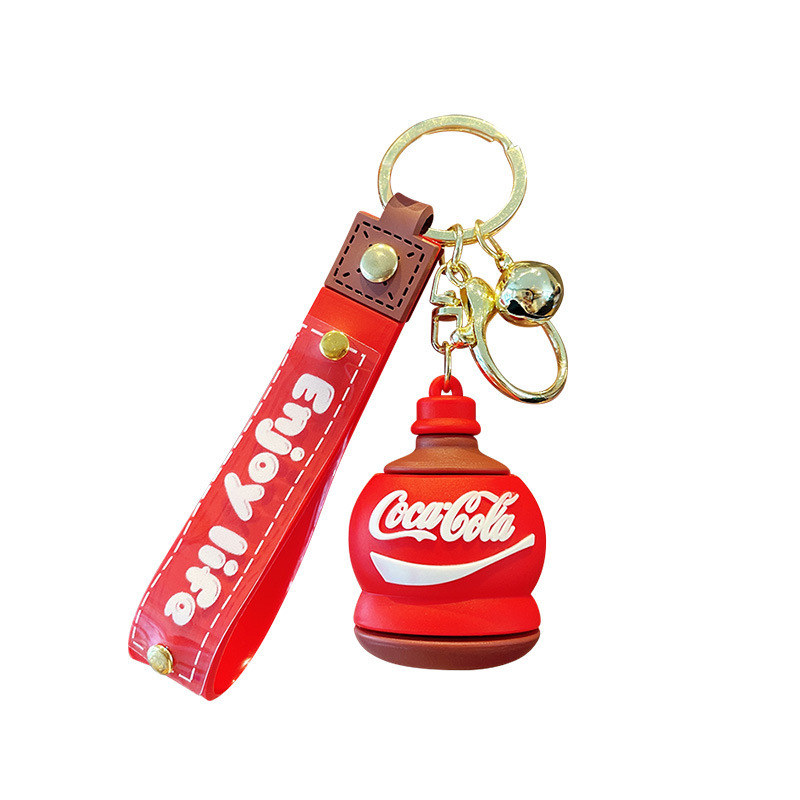 Llavero creativo y bonito con forma de botella de bebida, colgante para coche, pareja, bolso escolar, joyería, arcade, pequeño regalo, puesto callejero, venta al por mayor