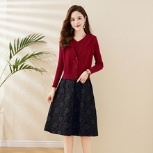 2023秋冬季新品女装韩版修身针织衫两件套针织连衣裙 YY336