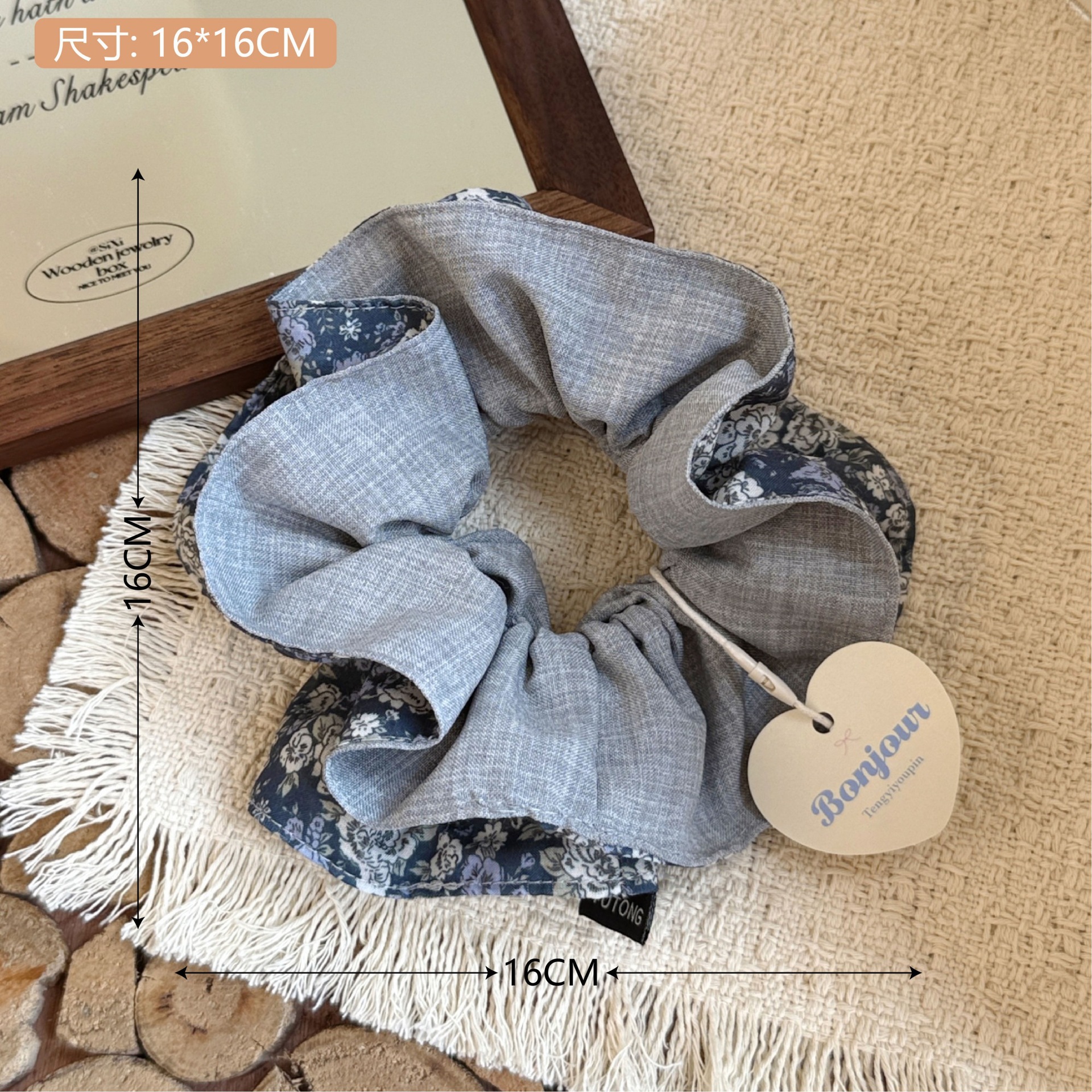 Verano refrescante bowknot encaje intestino grueso anillo para el cabello niña estilo pastoral sentido de alta calidad bola grande cuerda para el cabello