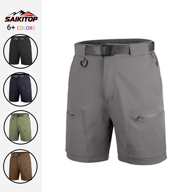 Men's Workwear Hiking Shorts with Belt Lightweight Quick-Dry Tactical Shorts with Pockets Golf Casual Shorts