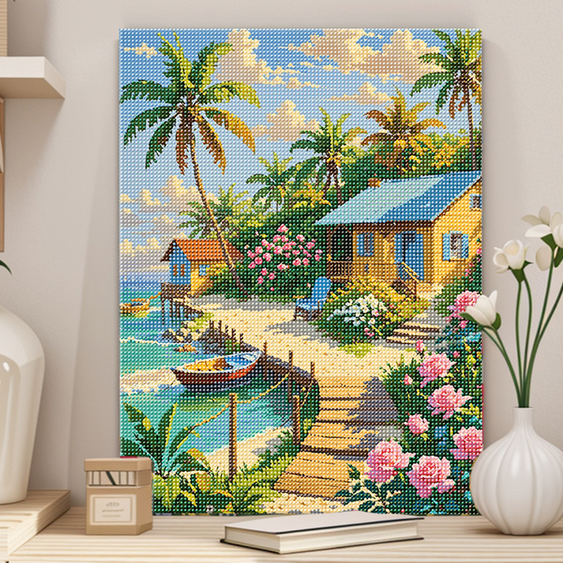 40*50 nueva serie de paisajes de animación transfronteriza pintura de diamantes niños adultos hechos a mano DIY con marco de pintura de diamantes en stock