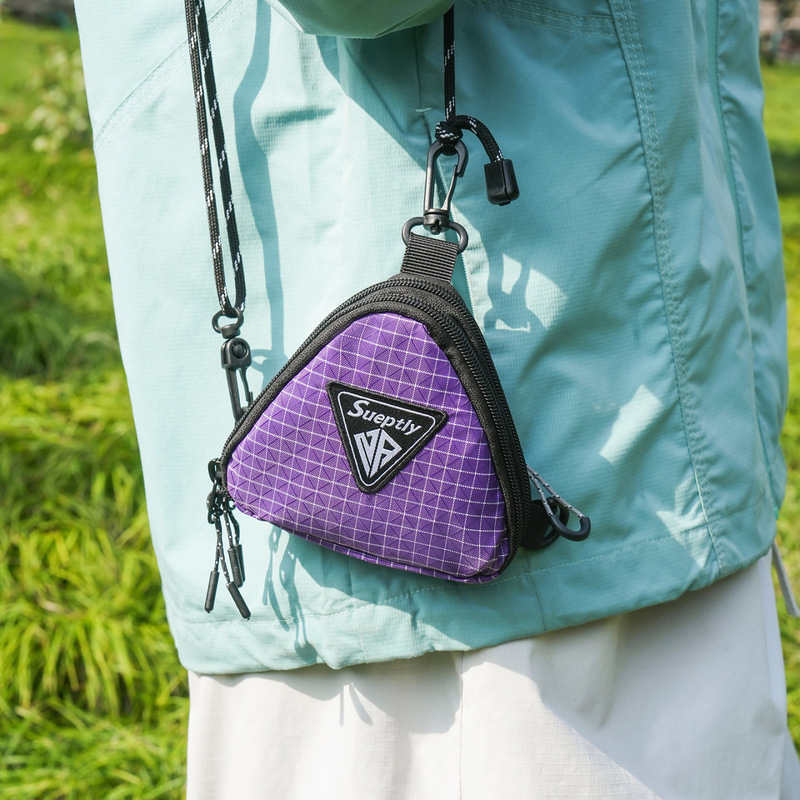 Mini Coin Purse, Hip-Hop Earphone Bag, Personalized Crossbody Bag, Men's Multi-Functional Card Holder, Key Holder, Trendy Brand Triangle Bag