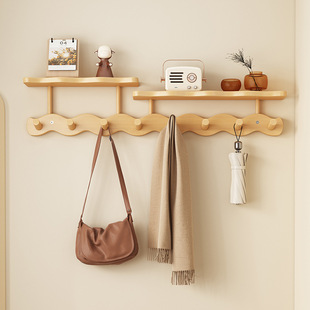 Wave Entrance Clothes Hanger Wall Hanging Entrance Door Key Bag Storage Clothes Hook Bedroom Door Coat Rack