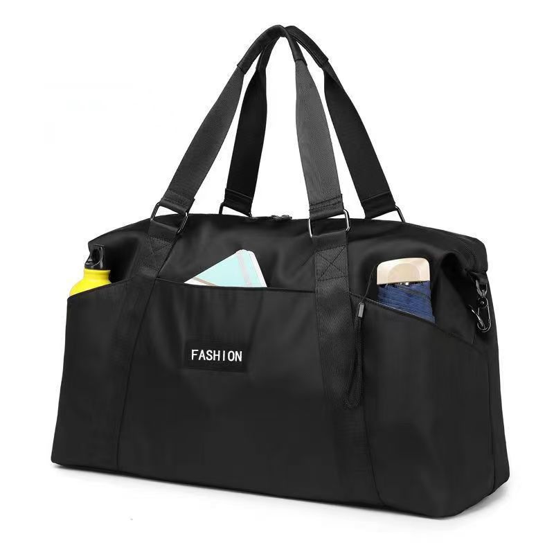 Large-capacity nylon travel bag, hand-held and cross-body travel bag, can be attached to a trolley case, waterproof, lightweight, and durable gym bag
