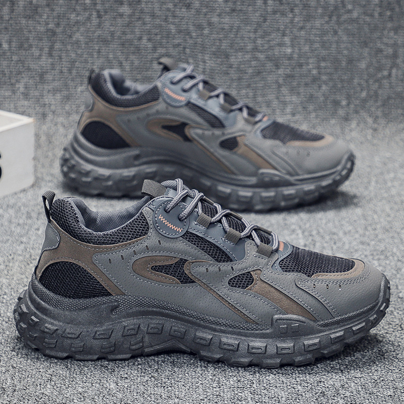 Zapatos deportivos para padres, nuevos zapatos de malla transpirable para hombres en primavera y otoño, zapatos de trabajo resistentes al desgaste para hombres en el trabajo