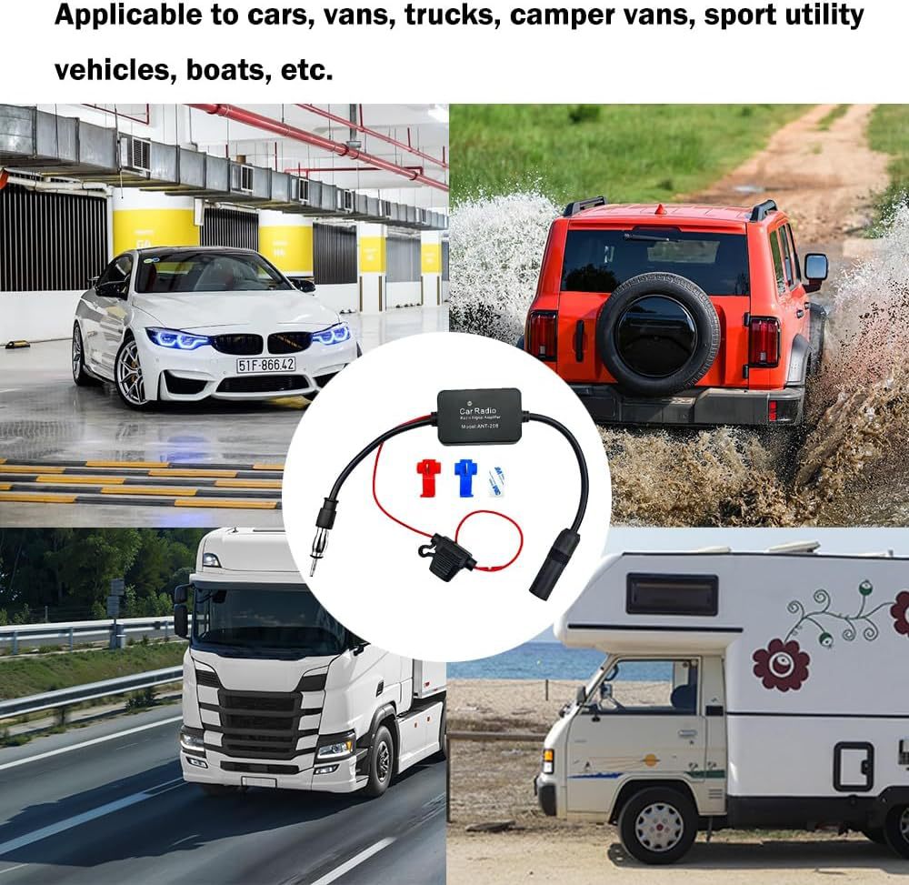 Cross-Border Car Radio Antenna Fm Signal Amplifier Car Radio Fm-Ant208 Antenna Wholesale