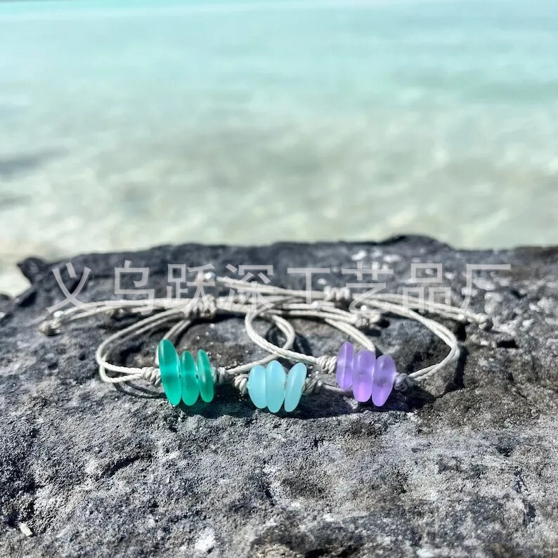 Sea Glass Bracelet Soul Sisters Bracelet Sea Glass Bracelet Simple Beach Glass Bracelet