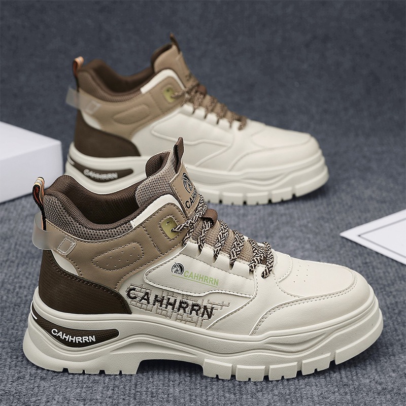 2025秋冬季高帮机车工装鞋男士户外马丁靴男款增高休闲潮鞋男鞋子