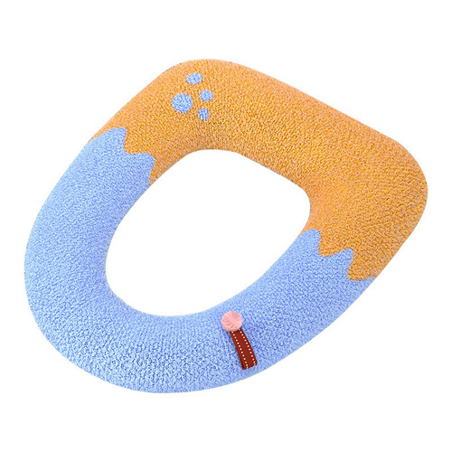 Wholesale Toilet Seat Covers Winter Thickened Cute Knitted Cartoon Handheld Toilet Seat Cushion Simple Toilet Ring Pad