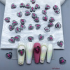 Cartoon three dimensional nail decoration heart-shaped, new collection