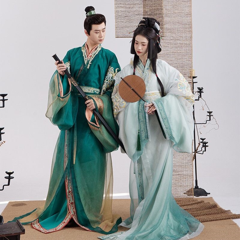 Warring States Period Hanfu Straight Robe【New Release】Men's and Women's Autumn/Winter Heavy Embroidery Restoration Style Pre-Order