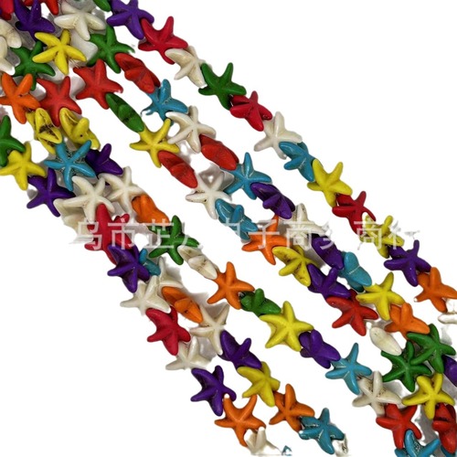 Green Aventurine Star Shaped Beads DIY Accessories Bohemian String Beads Synthetic Fractured Turquoise Pop Flower