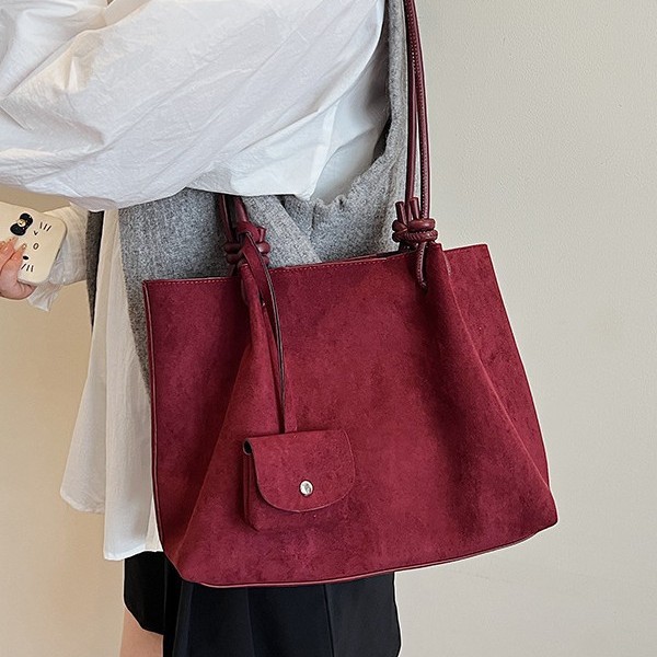Borsa a tracolla semplice e opaca in stile coreano, casual e versatile, ideale come borsa madre-figlia o borsa da pendolare._voghion.com