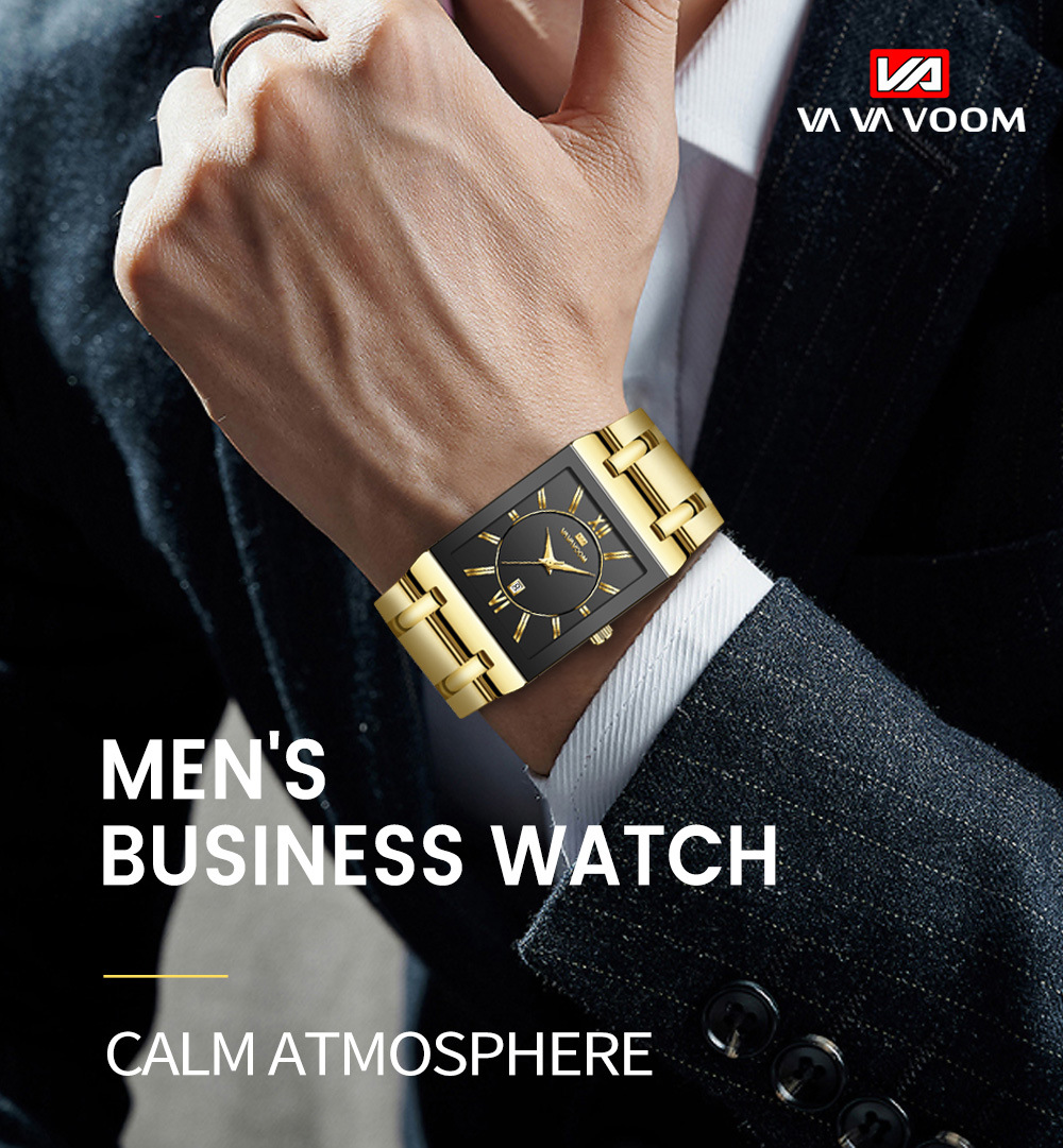145g Weight Tempered Glass Mirror Material Stainless Steel Strap Material Watch Classification Number Display Type Double Side Snaps Buckle Style Square Dial Shape Daily Occasion Quartz Movement Geometric Pattern Men's Gender Business Style Business Geometric Double Side Snaps Quartz Men's Watches 无