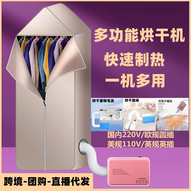 Transfronterizo pequeño secador multifuncional zapatos domésticos guantes de secado secador de eliminación de ácaros para mascotas 110V estándar europeo