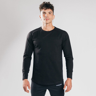 Muscle Fitness Spring and Autumn New Men's Sports Leisure Running Exercise Slim Stretch Cotton Long-sleeved T-shirt Base Shirt