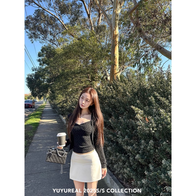 YUYUREAL 全色自留 妮味蕾丝v领吊带/针织空调开衫两件套|undefined