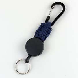金硕: [图片]  金硕: 黑色登山扣伞绳编织易拉得钥匙扣高弹力可伸