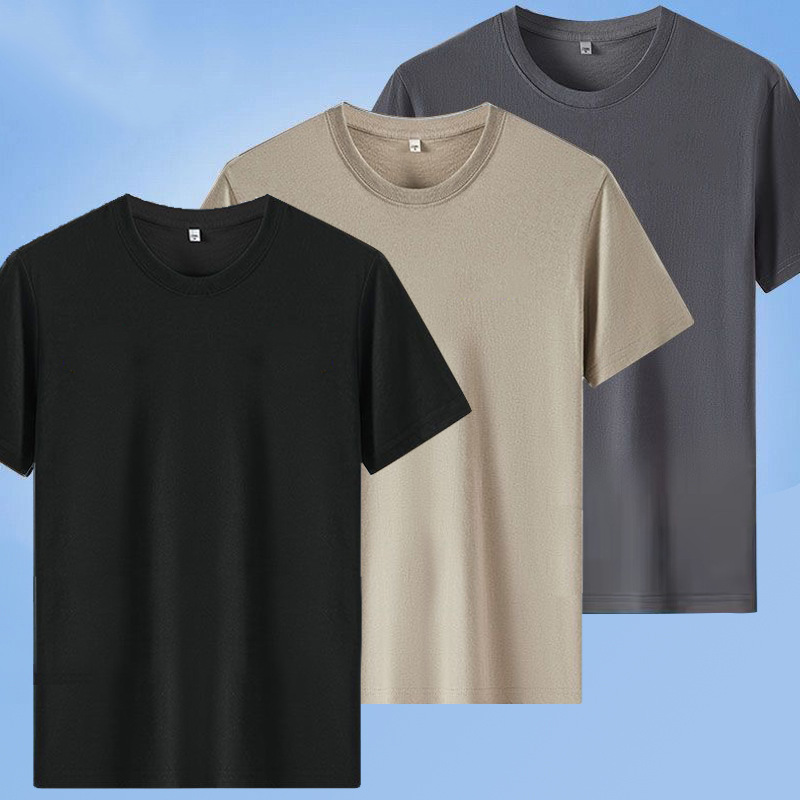 Camiseta de manga corta de verano para hombre camisa de fondo SLIM-Fit camiseta de media manga de moda cuello redondo Camiseta impresa Top ropa puesto suministro