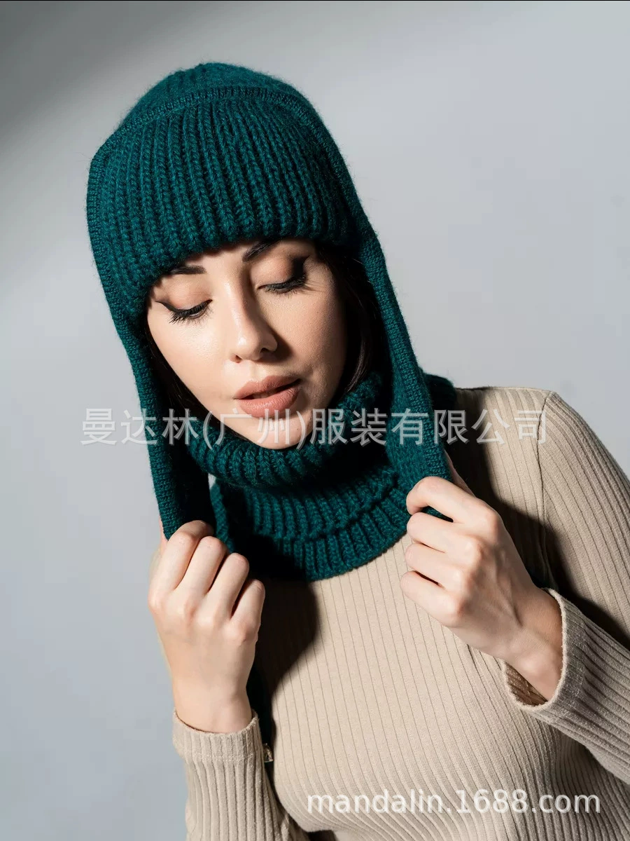 Комплект с флисом теплая knitted шапка со/scarf