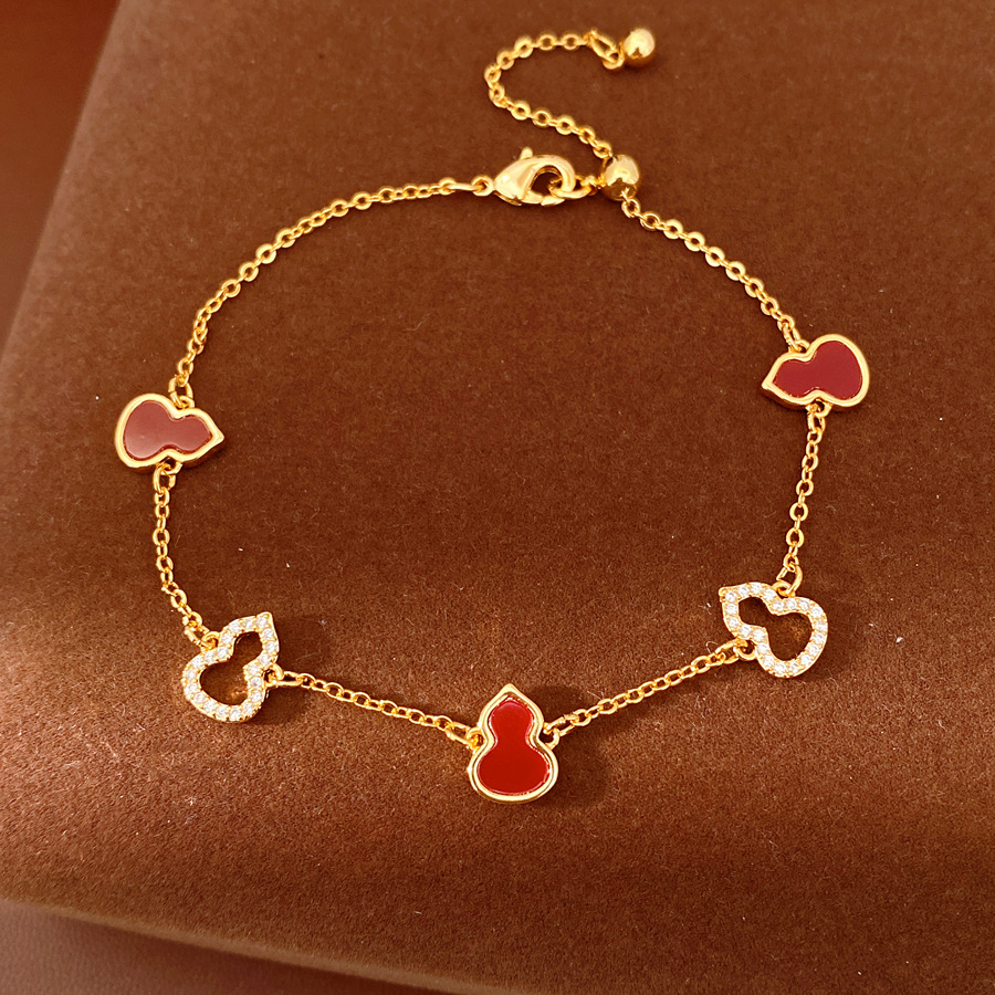18 quilates de oro verdadero electron-combustible marita fritalia calabaza pulsera ligera pulsera de lujo nicho temperamento exquisito joyas de pulsera